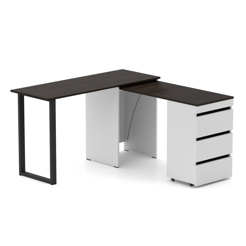 Стіл-комод трансформер Shiron-Jumbo (Білий та Венге) Knap Knap