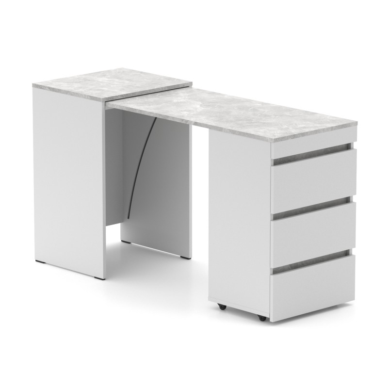 Стіл-комод трансформер Shiron (Білий та Ательє світлий) Knap Knap