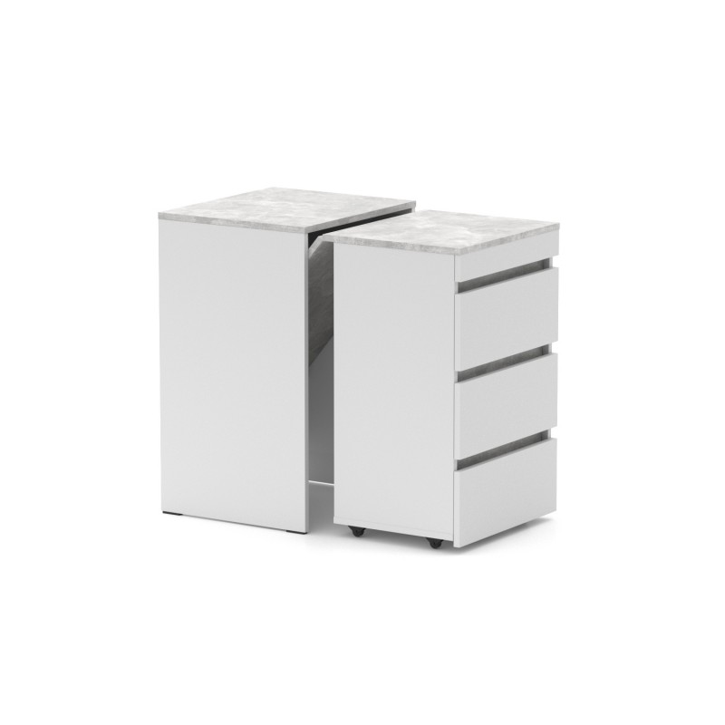 Стіл-комод трансформер Shiron (Білий та Ательє світлий) Knap Knap