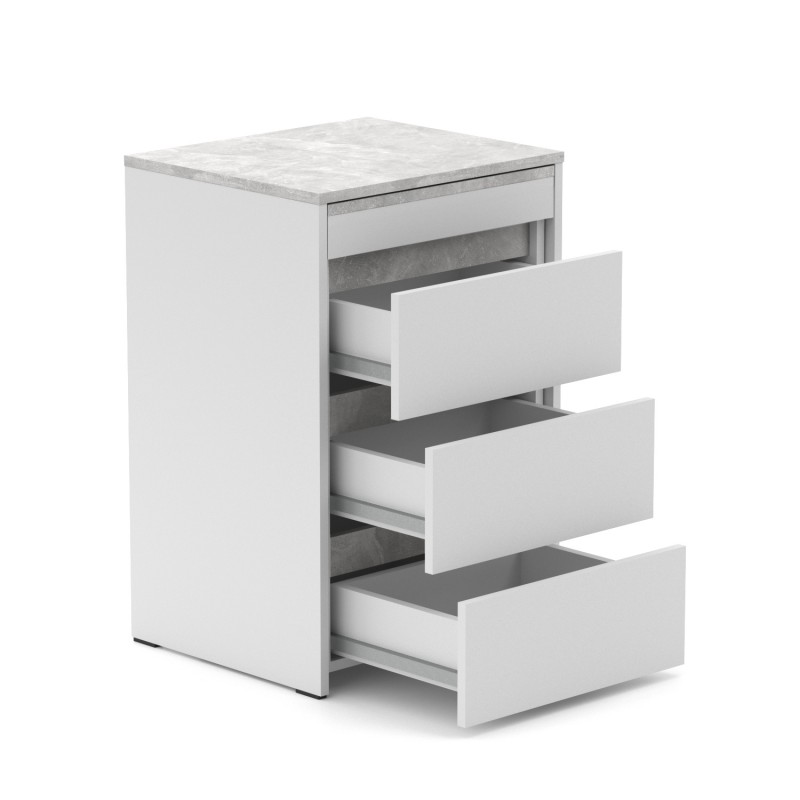 Стіл-комод трансформер Shiron (Білий та Ательє світлий) Knap Knap