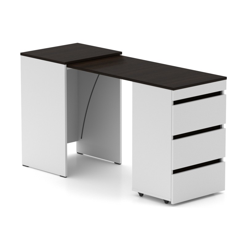 Стіл-комод трансформер Shiron (Білий та Венге) Knap Knap