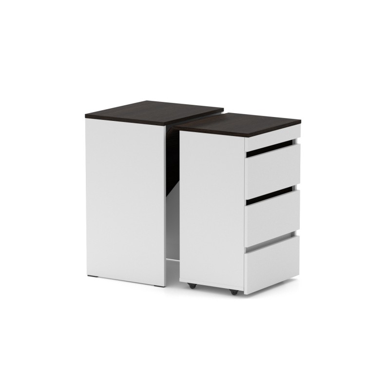 Стіл-комод трансформер Shiron (Білий та Венге) Knap Knap