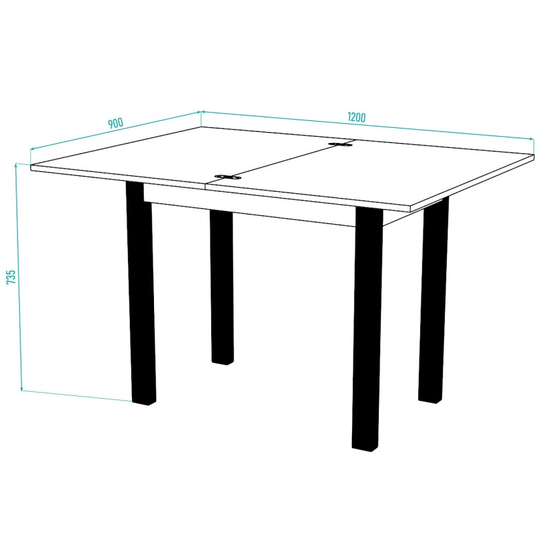 Стіл-трансформер Gustus (Венге) Knap Knap