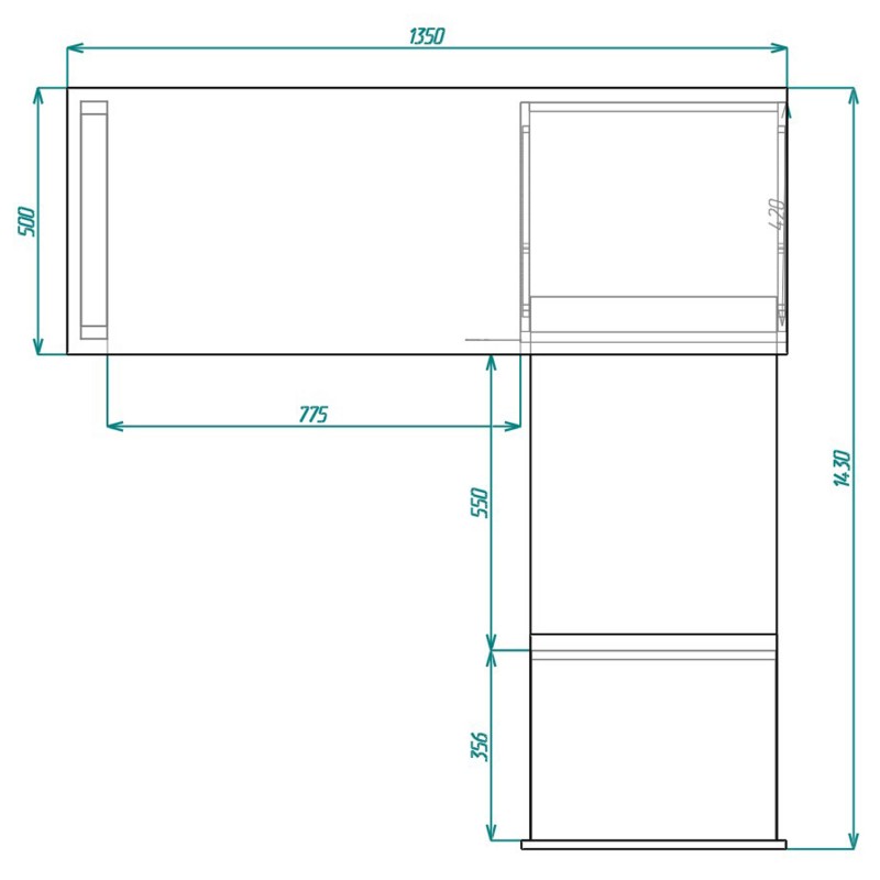 Стіл-трансформер Hobana-Jumbo Ш1 (Ательє світлий) Knap Knap