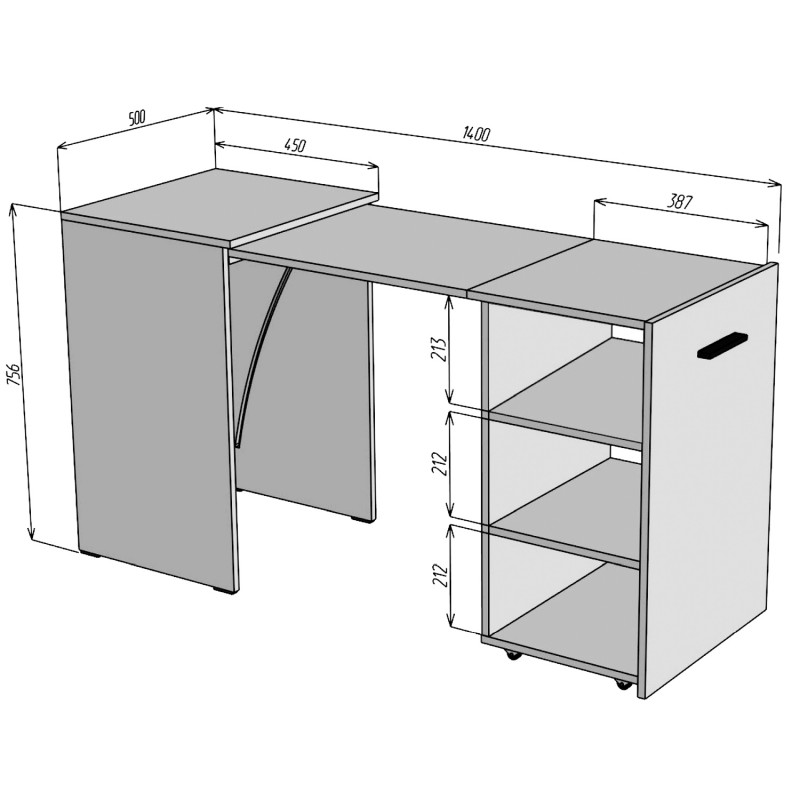 Стіл-трансформер Hobana (Білий) Knap Knap
