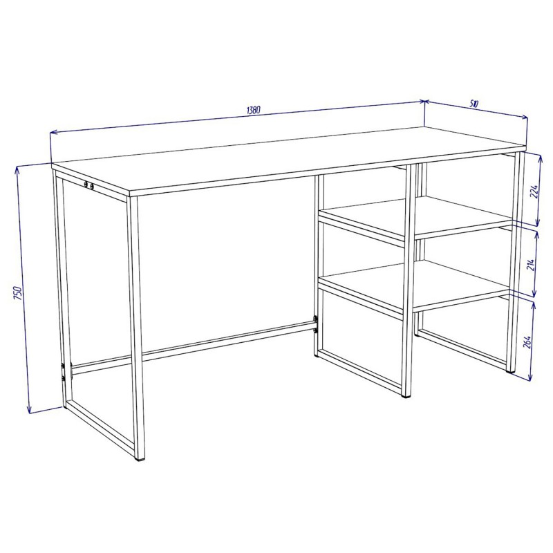 Стіл письмовий Frigate Loft (Графіт) Knap Knap
