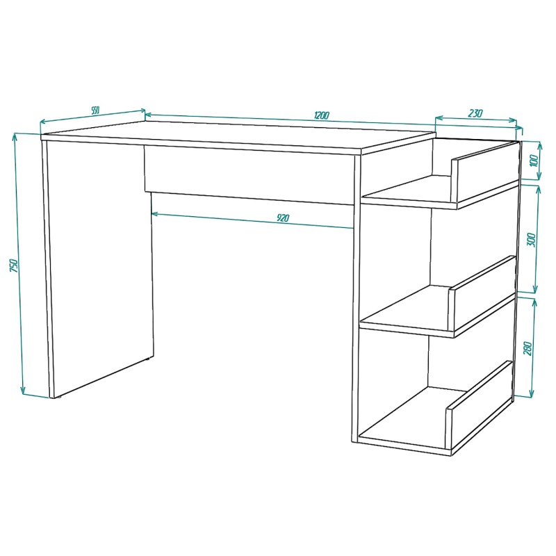 Стіл письмовий Legate (Білий) Knap Knap