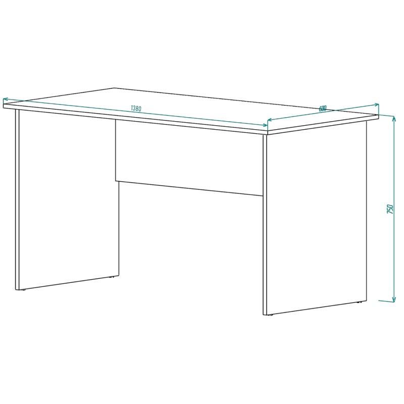 Стіл письмовий Scriptor 1380 (Венге) Knap Knap