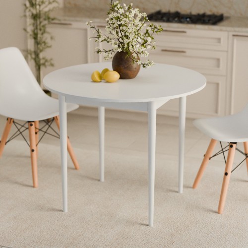 Круглий стіл Неман ДЕРІЛ Білий/Білий