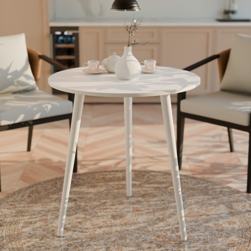 Круглий стіл Неман СЕТ-3 Білий/Білий