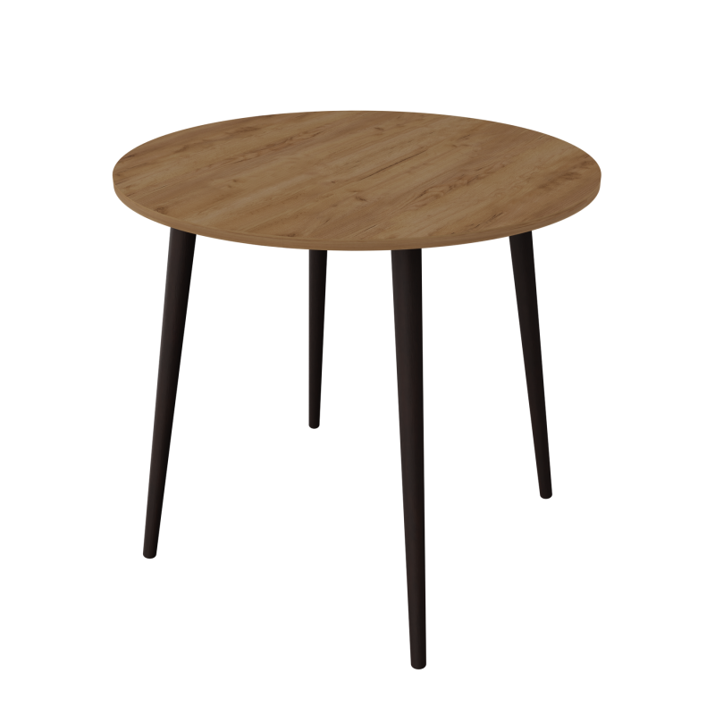 Круглий стіл Неман СЕТ-4 Дуб крафт золотий/Венге