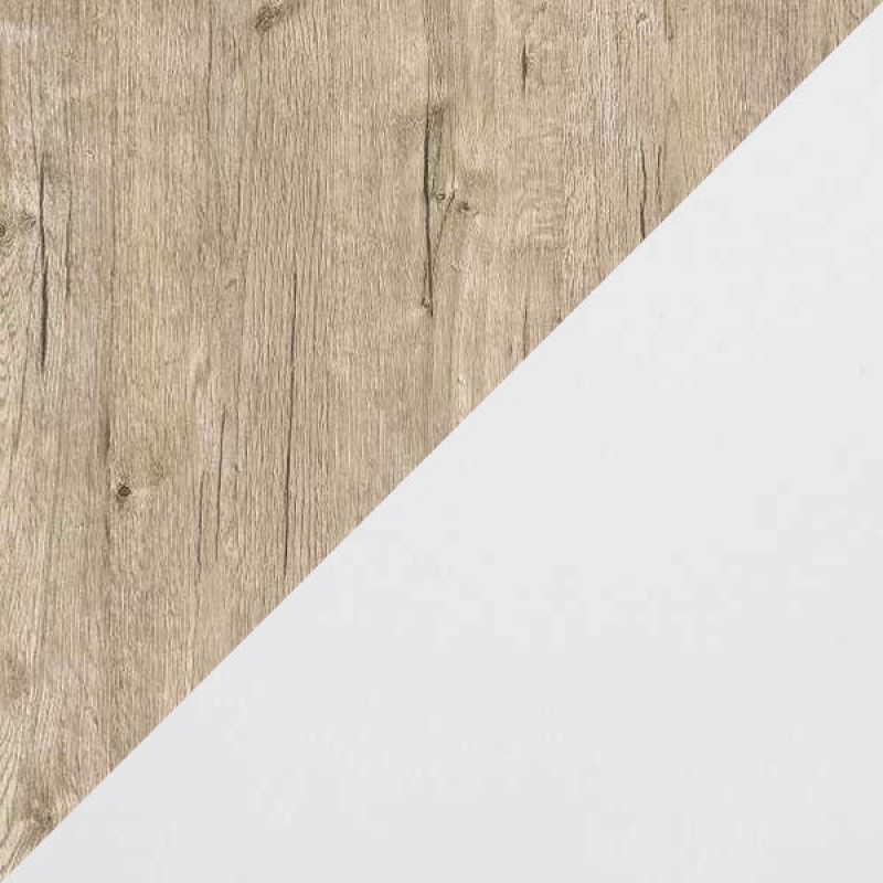 Ліжко Неман СКАНДІ 160х200 Дуб пісочний/Білий