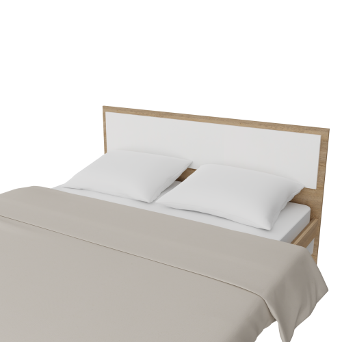 Ліжко Неман СКАНДІ 160х200 Дуб пісочний/Білий