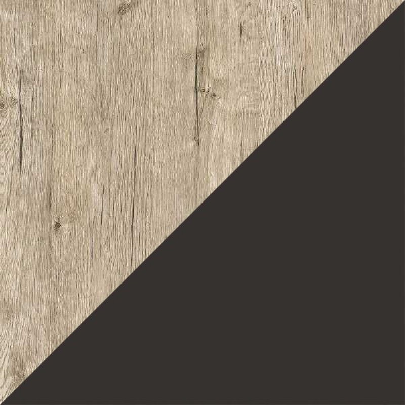 Ліжко Неман СКАНДІ 160х200 Дуб пісочний/Графіт