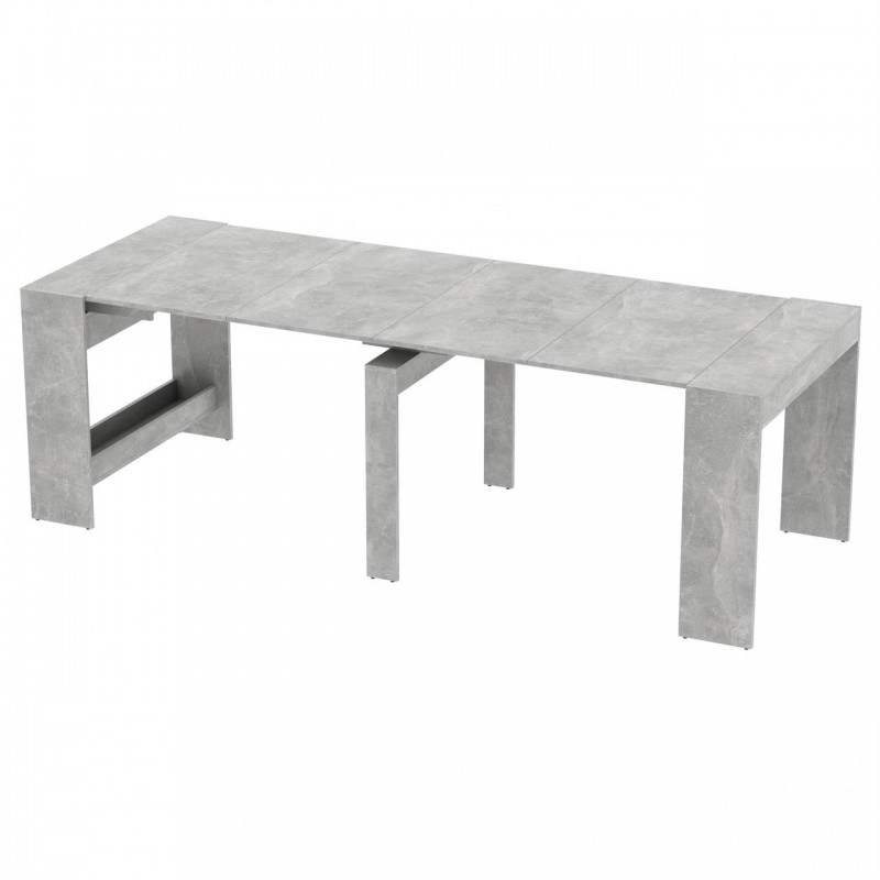 Обідній розсувний стіл для кухні Неман ПІТОН Лайт Бетон
