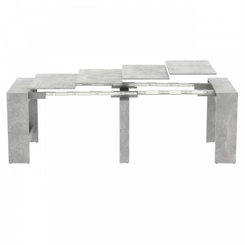 Обідній розсувний стіл для кухні Неман ПІТОН Лайт Бетон