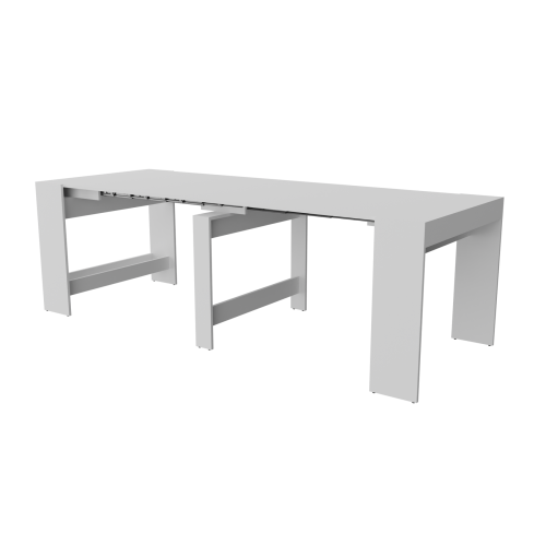 Обідній розсувний стіл для кухні Неман ПІТОН Лайт Білий