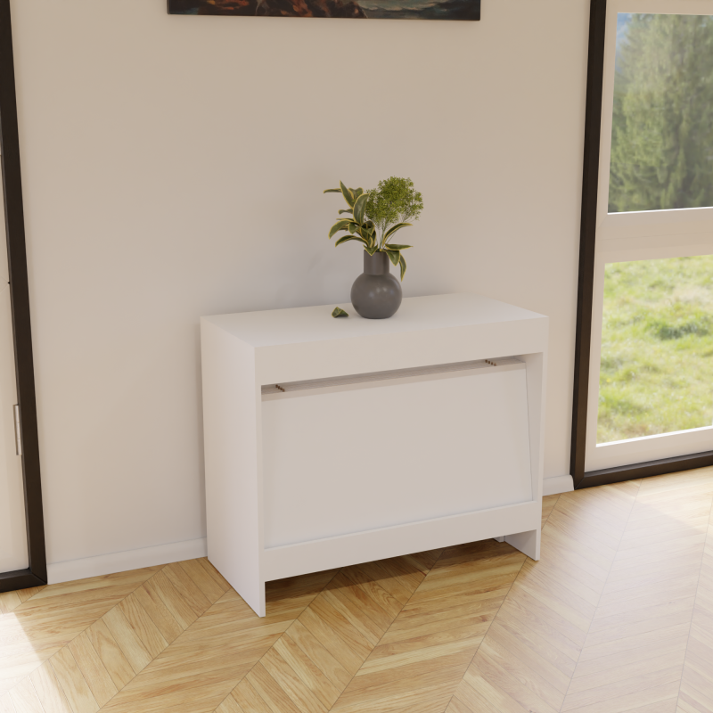 Обідній розсувний стіл для кухні Неман ПІТОН Лайт Білий