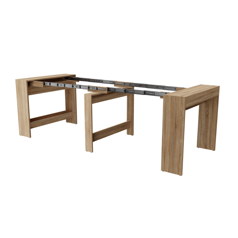 Обідній розсувний стіл для кухні Неман ПІТОН Лайт Дуб Сонома