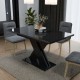 Обідній розсувний стіл Неман ЛАМАР МДФ Чорний глянець