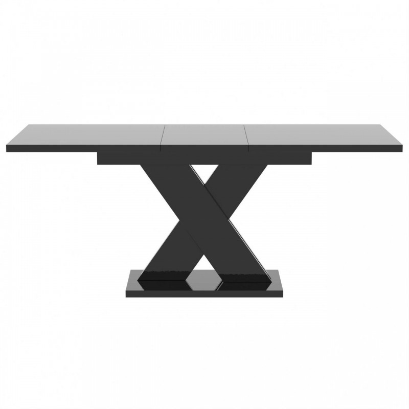 Обідній розсувний стіл Неман ЛАМАР МДФ Чорний глянець