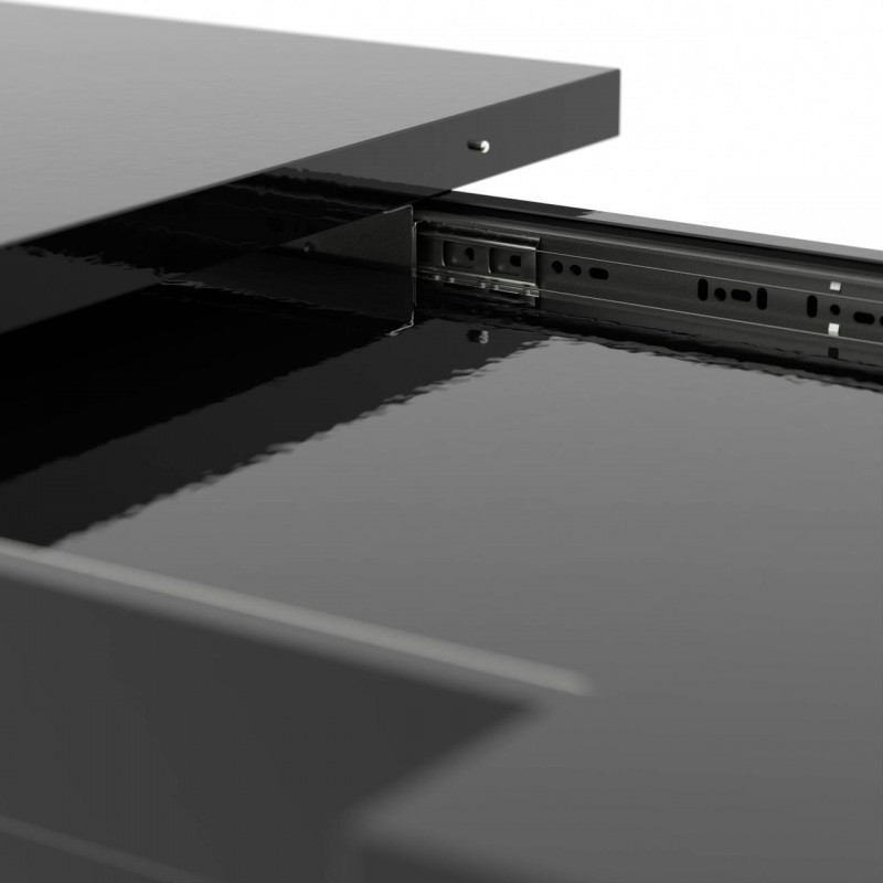 Обідній розсувний стіл Неман ЛАМАР МДФ Чорний глянець