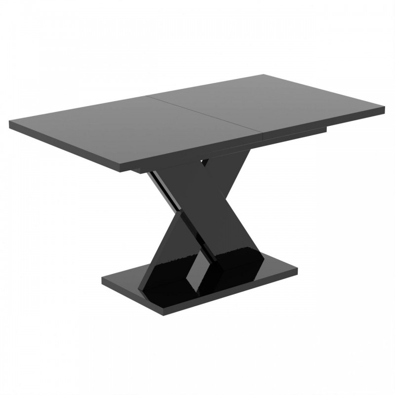 Обідній розсувний стіл Неман ЛАМАР МДФ Чорний глянець