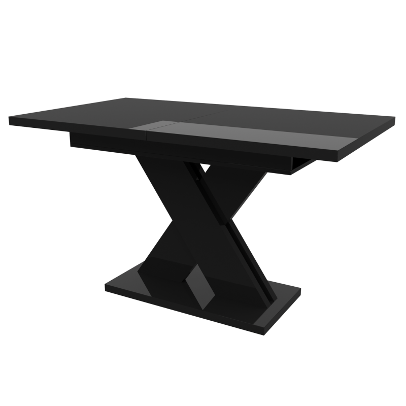 Обідній розсувний стіл Неман ЛАМАР МДФ Чорний глянець