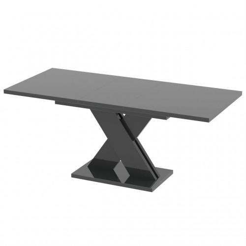 Обідній розсувний стіл Неман ЛАМАР МДФ Сірий глянець