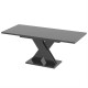 Обідній розсувний стіл Неман ЛАМАР МДФ Сірий глянець