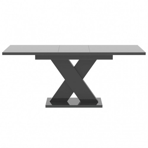 Обідній розсувний стіл Неман ЛАМАР МДФ Сірий глянець