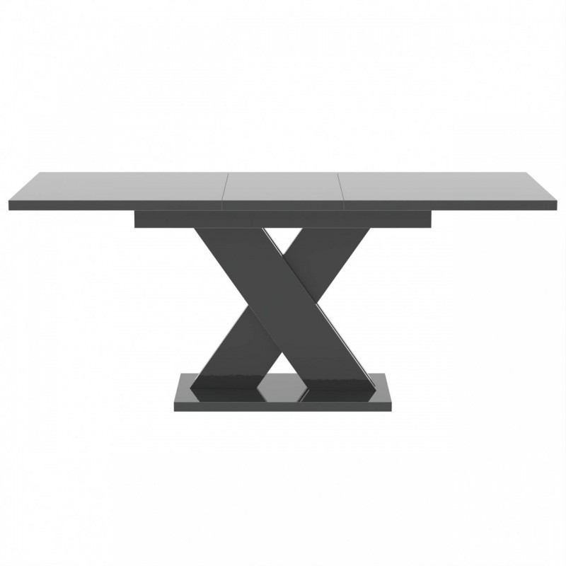 Обідній розсувний стіл Неман ЛАМАР МДФ Сірий глянець