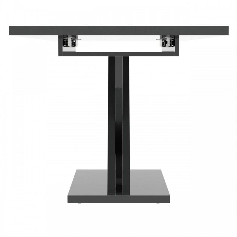 Обідній розсувний стіл Неман ЛАМАР МДФ Сірий глянець