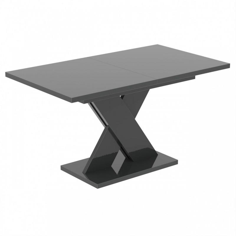 Обідній розсувний стіл Неман ЛАМАР МДФ Сірий глянець