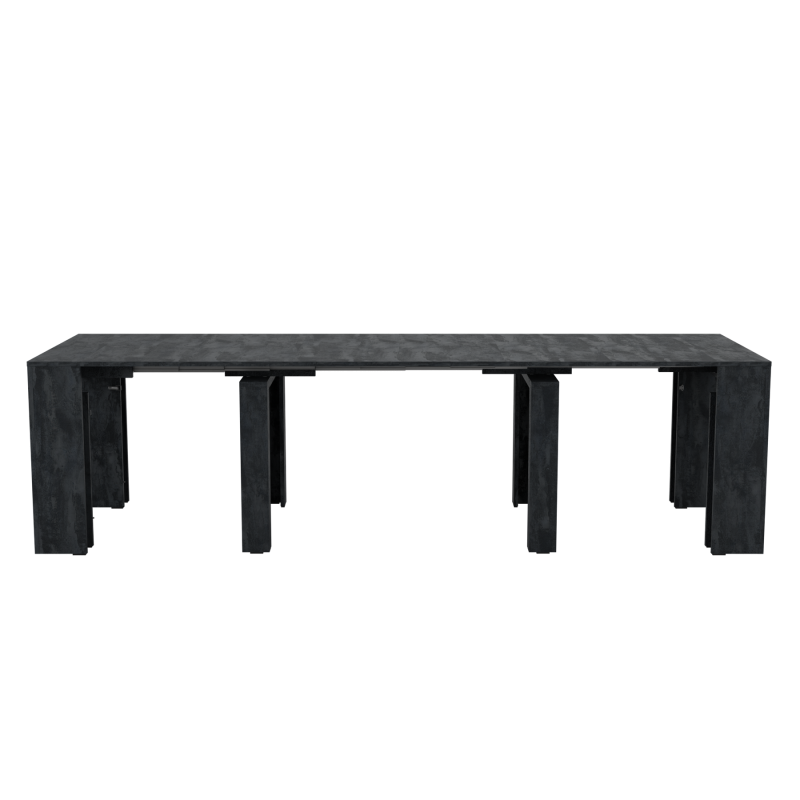 Обідній розсувний стіл Неман ПІТОН Люкс Вугільний камінь