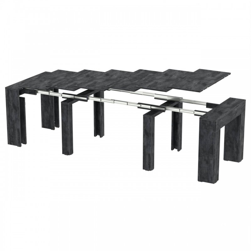 Обідній розсувний стіл Неман ПІТОН Люкс Вугільний камінь