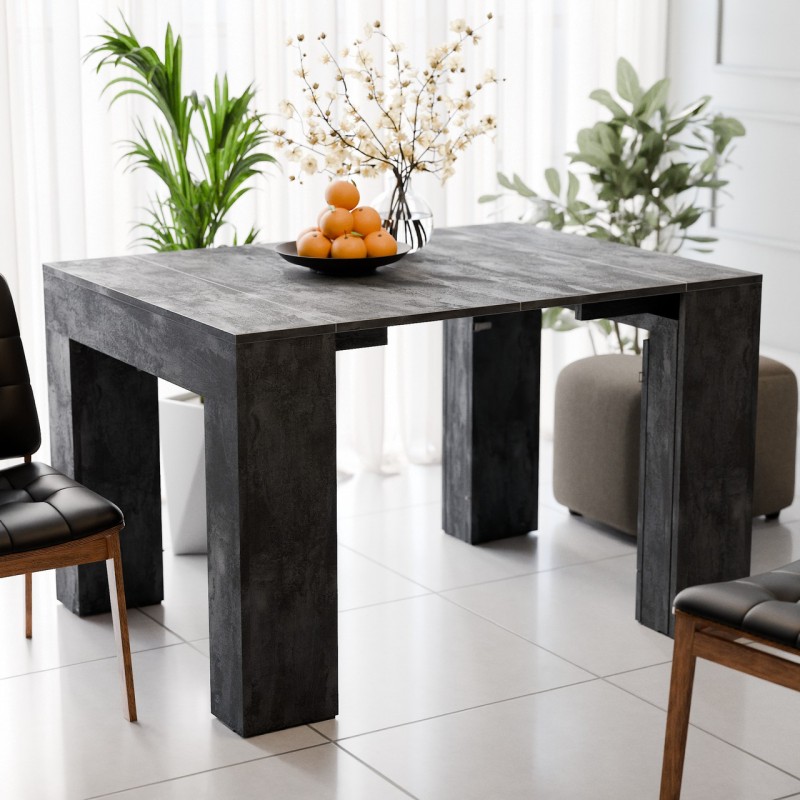 Обідній розсувний стіл Неман ПІТОН Люкс Вугільний камінь