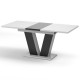 Обідній розсувний стіл Неман РОЙ МДФ Білий/Чорний глянець