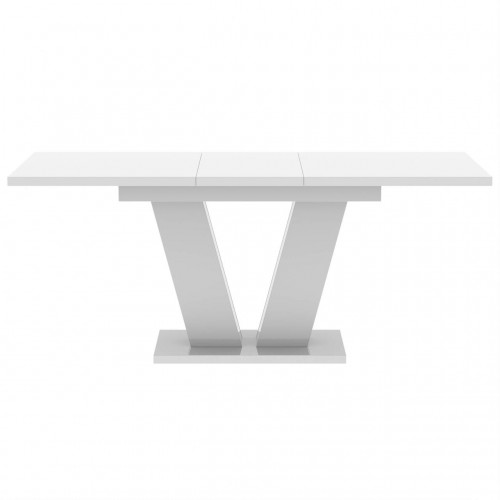 Обідній розсувний стіл Неман РОЙ МДФ Білий глянець