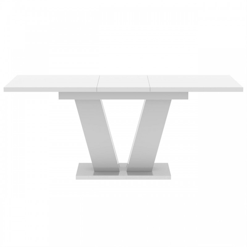 Обідній розсувний стіл Неман РОЙ МДФ Білий глянець