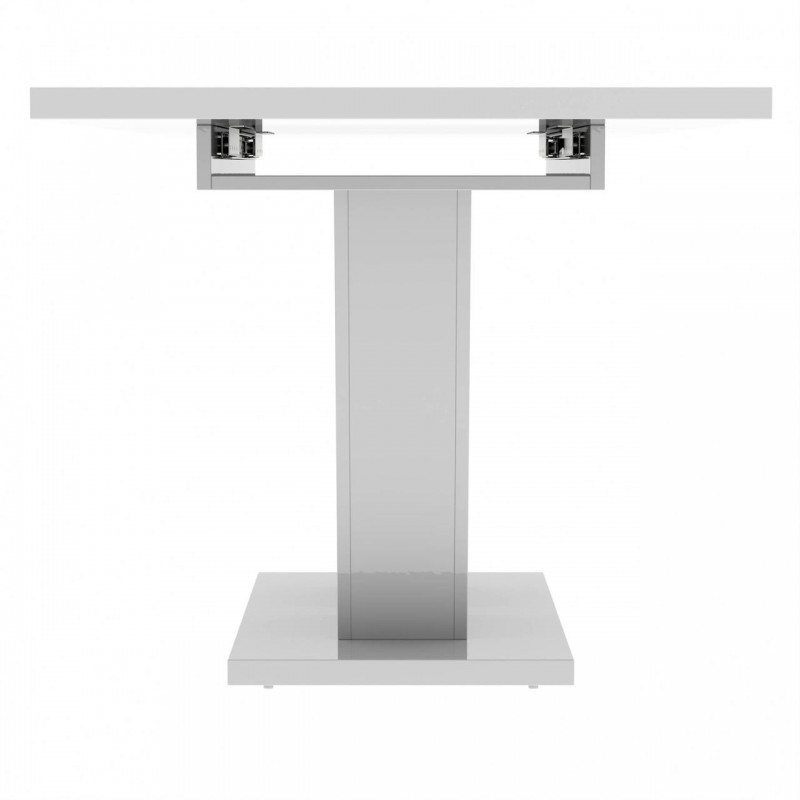 Обідній розсувний стіл Неман РОЙ МДФ Білий глянець