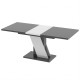 Обідній розсувний стіл Неман ТРІОН МДФ Сірий/Білий глянець