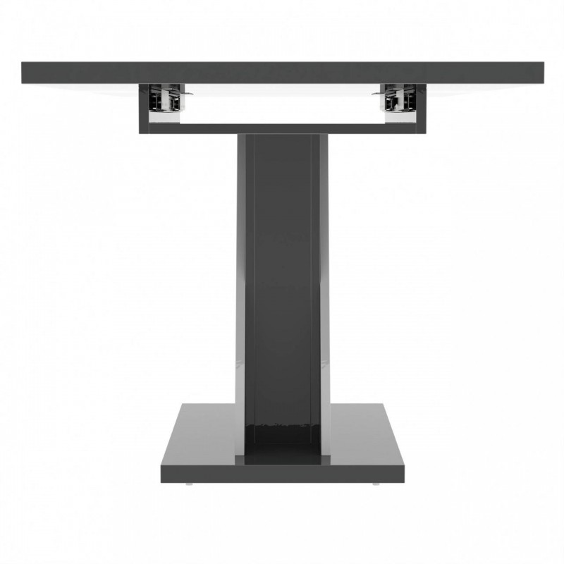 Обідній розсувний стіл Неман ТРІОН МДФ Сірий/Білий глянець