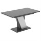 Обідній розсувний стіл Неман ТРІОН МДФ Сірий/Білий глянець