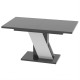 Обідній розсувний стіл Неман ТРІОН МДФ Сірий/Білий глянець
