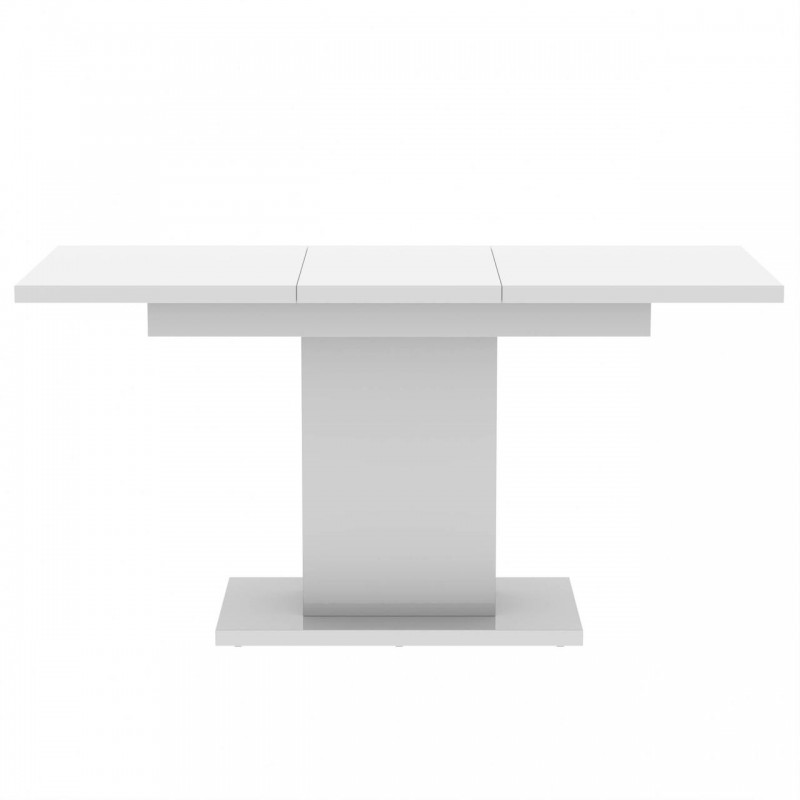 Обідній розсувний стіл Неман ТВІСТ МДФ Білий глянець