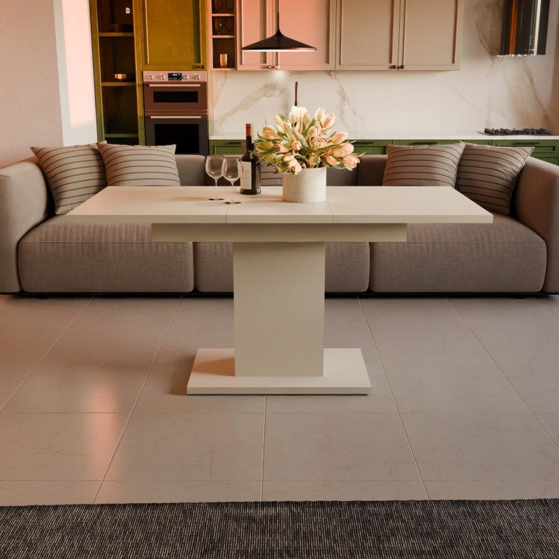 Обідній розсувний стіл Неман ТВІСТ МДФ Капучіно