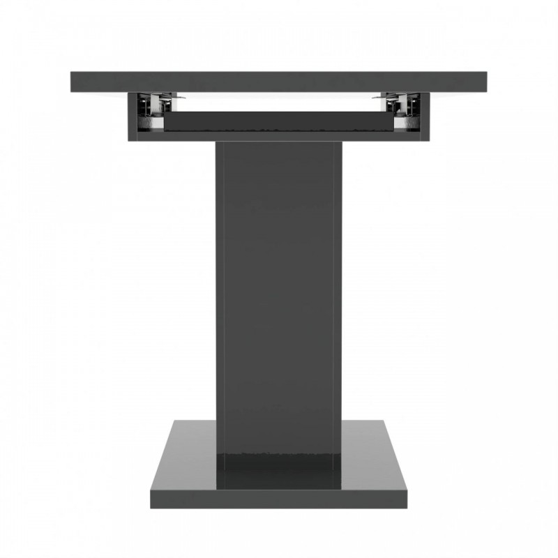 Обідній розсувний стіл Неман ТВІСТ МДФ Сірий глянець