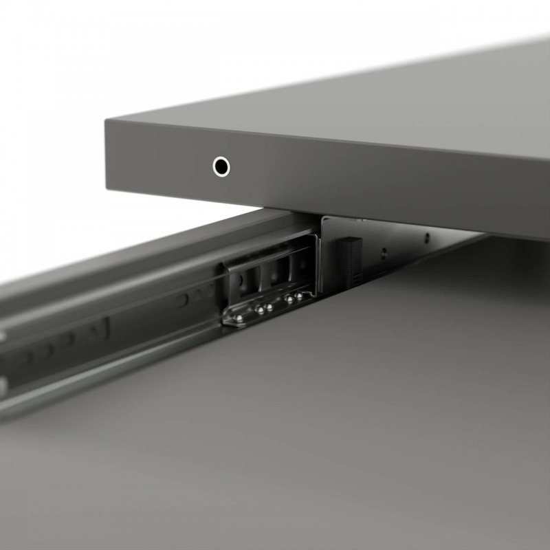 Обідній розсувний стіл Неман ТВІСТ МДФ Сірий матовий