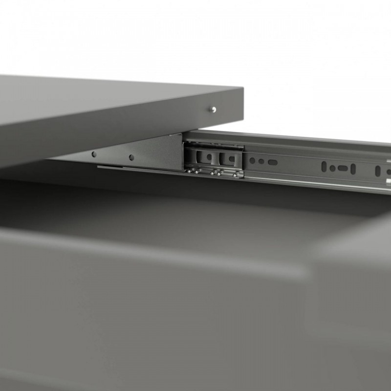 Обідній розсувний стіл Неман ТВІСТ МДФ Сірий матовий